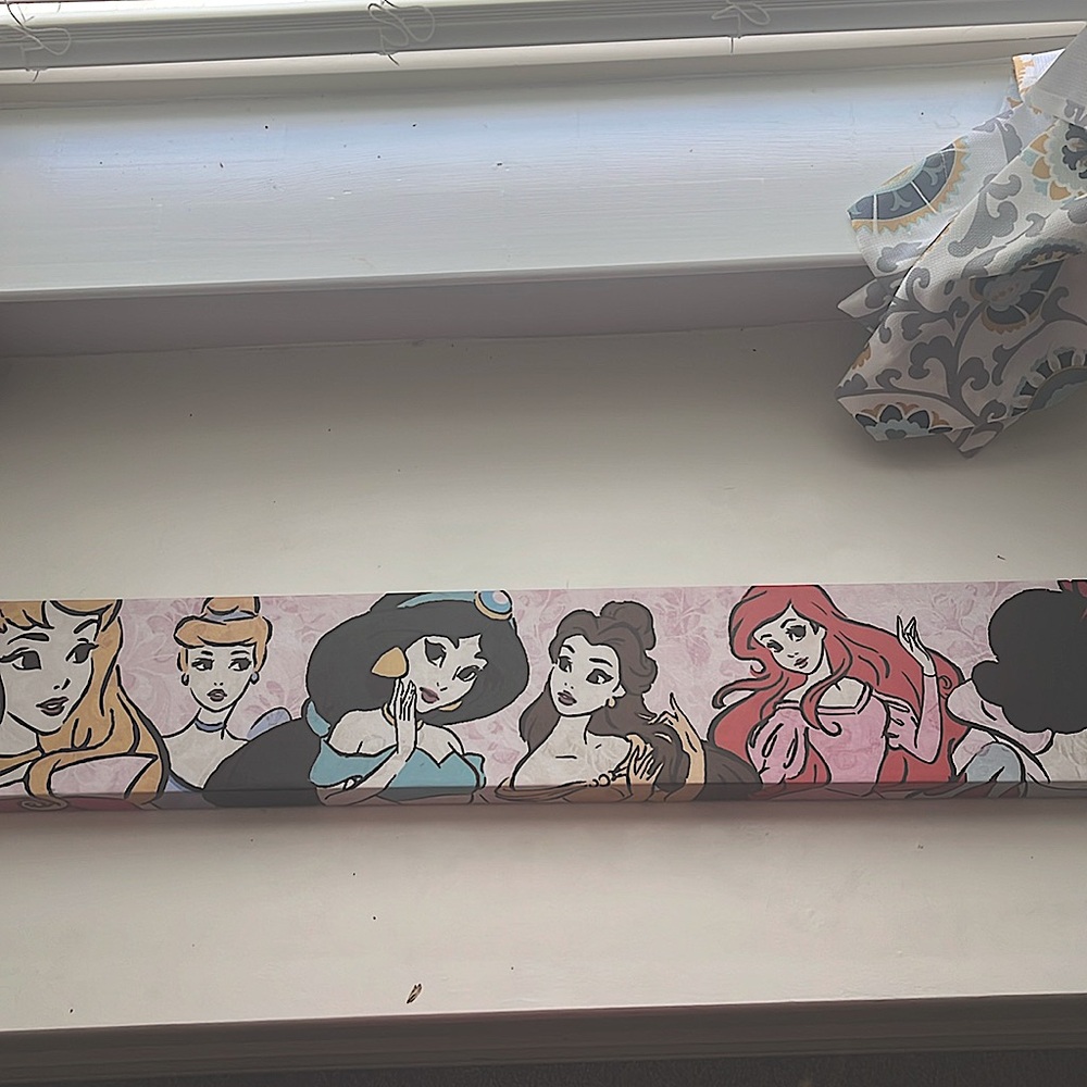 Disney princess painting! Multi colored from Ross size is 36x6in!